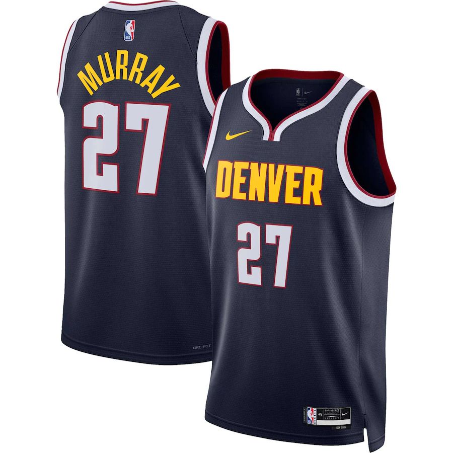 Men Denver Nuggets #27 Jamal Murray Nike Navy Icon Edition 2022-23 Swingman NBA Jersey->denver nuggets->NBA Jersey